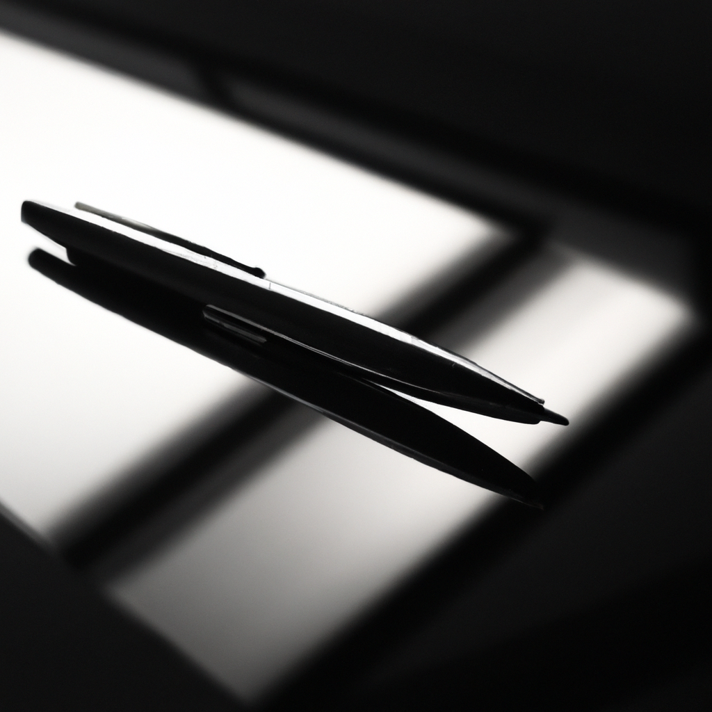 Contrat de service sur une table, stylo et éclairage studio minimaliste — Studio Lumina Martinique